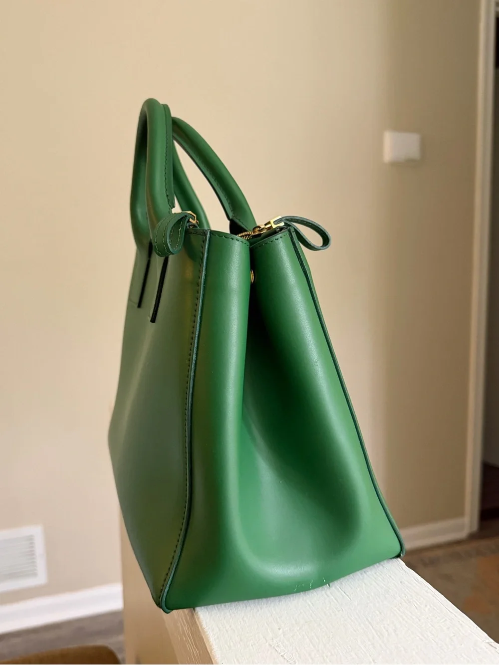 Teddy Blake New York Emerald Leather Top-Handle Satchel